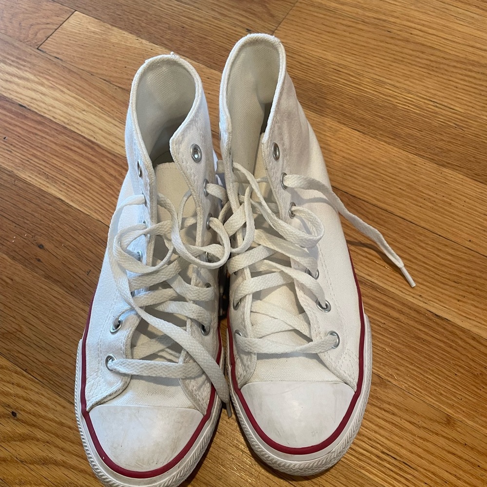 Converse All Star High top Sneakers - youth size 3 - classic white
